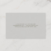 Moderne minimalistische design professionele legan visitekaartje (Achterkant)