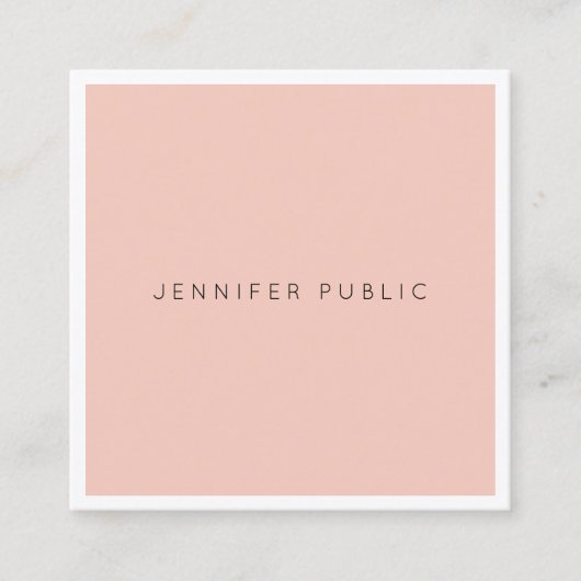 Moderne, minimalistische design professionele luxe vierkante visitekaartje (Voorkant)