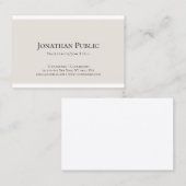 Moderne, minimalistische design professionele luxe visitekaartje (Voorkant / Achterkant)