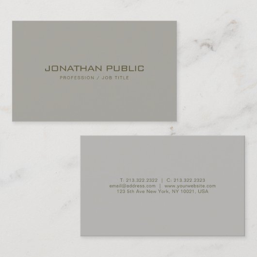 Moderne minimalistische design professionele Sjabl Visitekaartje (Voorkant / Achterkant)