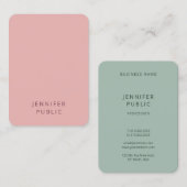 Moderne minimalistische design trend kleuren Sjabl Visitekaartje (Voorkant / Achterkant)