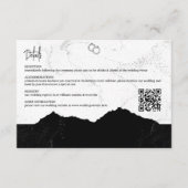 Moderne minimalistische details over zwart-witbrui informatiekaartje (Voorkant)