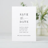 Moderne minimalistische digitale bruiloft Save the Save The Date (Staand voorkant)