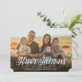 Moderne Minimalistische Digitale Kerstfoto Feestdagenkaart (Staand voorkant)