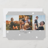 Moderne Minimalistische Digitale Kerstfoto Feestdagenkaart (Achterkant)