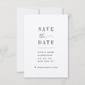 Moderne Minimalistische Digitale Trouwkaart 'Save  Save The Date (Voorkant)