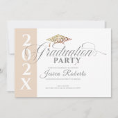 Moderne minimalistische diploma-uitnodiging voor f kaart (Voorkant)