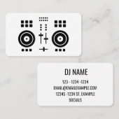 Moderne Minimalistische DJ  Visitekaartje (Voorkant / Achterkant)