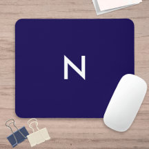 Moderne minimalistische donkerblauwe monogram