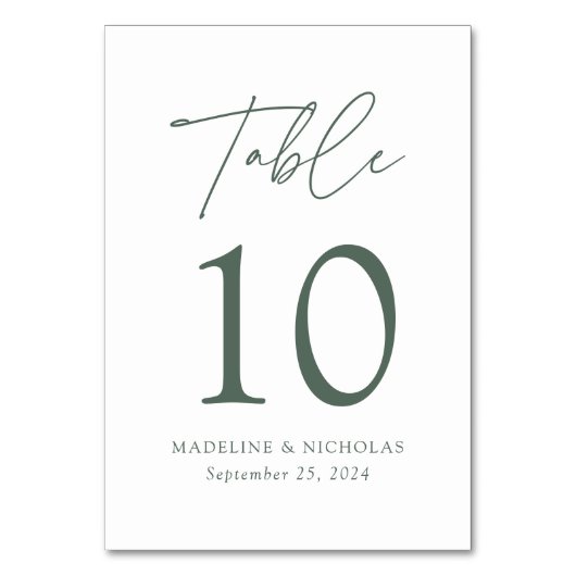 Moderne, minimalistische, donkere vlek groen stemp kaart (Voorkant)