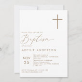 Moderne minimalistische doop kaart (Voorkant)