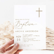 Moderne minimalistische doop