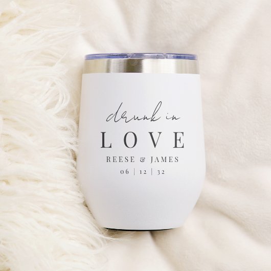 Moderne minimalistische "Drink in liefde" bruiloft