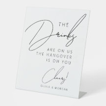 Moderne minimalistische Drinken voor Funny Wedding