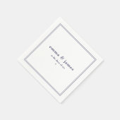 Moderne minimalistische dubbele grens bruiloft ser servet (Hoek)