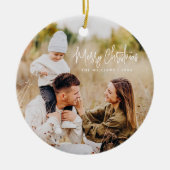 moderne, minimalistische dubbelzijdige foto keramisch ornament (Voorkant)