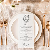 Moderne minimalistische duiven Elegant Script Wedd Menu