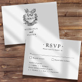 Moderne minimalistische duiven Elegant Script Wedd RSVP Kaartje