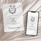 Moderne minimalistische duiven Elegant Script Wedd Save The Date