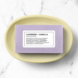 Moderne minimalistische dunne zwarte-grensingredië etiket