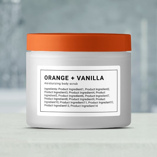 Moderne minimalistische dunne zwarte-grensingredië labels