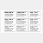 Moderne minimalistische dunne zwarte-grensingredië labels (Vel)