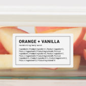 Moderne minimalistische dunne zwarte-grensingredië labels (Aangebracht)