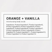 Moderne minimalistische dunne zwarte-grensingredië labels (Design 1)