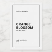 Moderne minimalistische dunne zwarte rand etiket v (Enkel label)