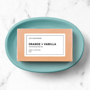 Moderne minimalistische dunne zwarte rand etiket v labels