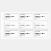 Moderne minimalistische dunne zwarte rand etiket v labels (Vel)