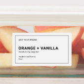 Moderne minimalistische dunne zwarte rand etiket v labels (Aangebracht)