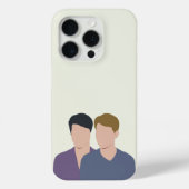 Moderne minimalistische Duo Silhouette iPhone Case (Achterkant)