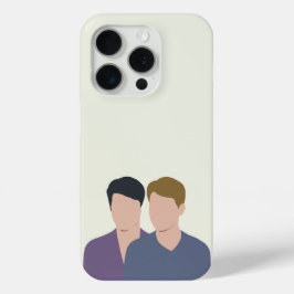 Moderne minimalistische Duo Silhouette iPhone Case
