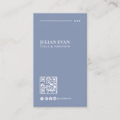 Moderne Minimalistische Dusty Blue Gezondheidszorg Visitekaartje (Voorkant)