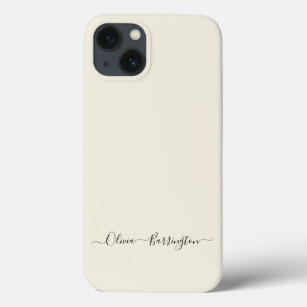 Moderne minimalistische Ecru van witte script aang Case-Mate iPhone Case
