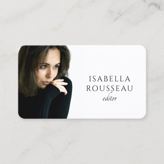 Moderne Minimalistische Editor Visitekaartje (Voorkant)