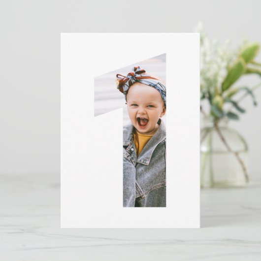 Moderne Minimalistische Eén Aangepaste Foto 1e Ver Kaart (Staand voorkant)