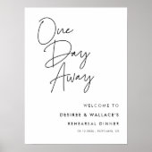 Moderne minimalistische één dag weg repetitie dine poster (Voorkant)