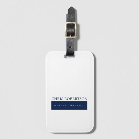 Moderne Minimalistische Eenvoud Bagagelabel (Voorkant (verticaal))