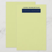 Moderne Minimalistische Eenvoud Briefpapier (Voorkant / Achterkant)