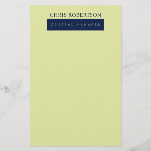 Moderne Minimalistische Eenvoud Briefpapier (Voorkant)