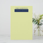 Moderne Minimalistische Eenvoud Briefpapier (Staand voorkant)