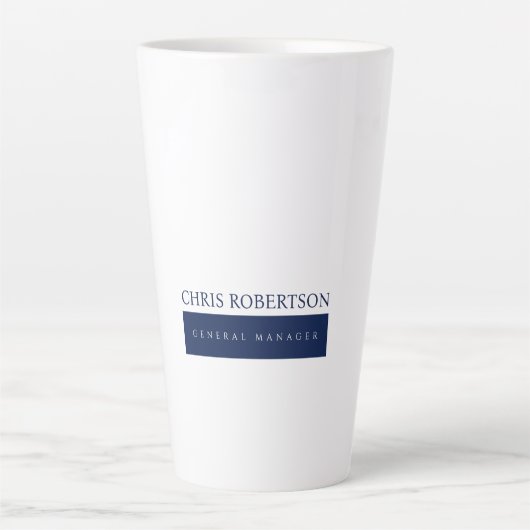 Moderne Minimalistische Eenvoud Latte Mok (Voorkant)