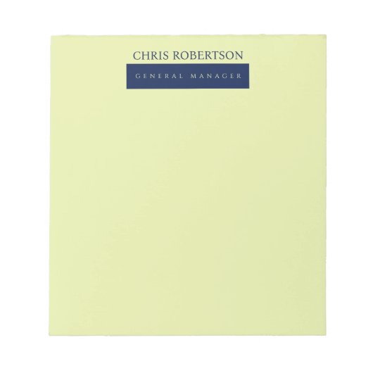 Moderne Minimalistische Eenvoud Notitieblok (Voorkant)
