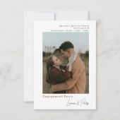 Moderne minimalistische eenvoudige 2-foto bruiloft kaart (Voorkant)