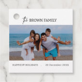 Moderne minimalistische eenvoudige aangepaste fami bedankjes labels (Voorkant)