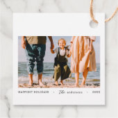 Moderne minimalistische eenvoudige aangepaste fami bedankjes labels (Achterkant)