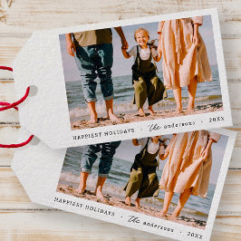 Moderne minimalistische eenvoudige aangepaste fami cadeaulabel