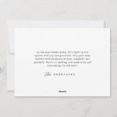 Moderne Minimalistische Eenvoudige Aangepaste Fami Feestdagenkaart (Achterkant)